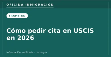 Cómo pedir cita en USCIS en 2026 — Oficina Inmigración. Información verificada con uscis.gov.