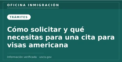 Cómo solicitar y qué necesitas para una cita para visas americana — Oficina Inmigración. Información verificada con uscis.gov.