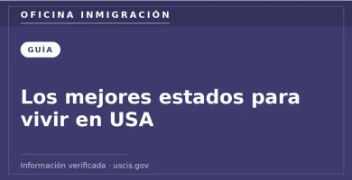 Los mejores estados para vivir en USA — Oficina Inmigración. Información verificada con uscis.gov.