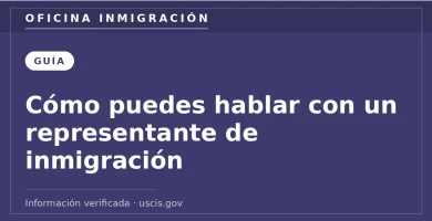 Cómo puedes hablar con un representante de inmigración — Oficina Inmigración. Información verificada con uscis.gov.
