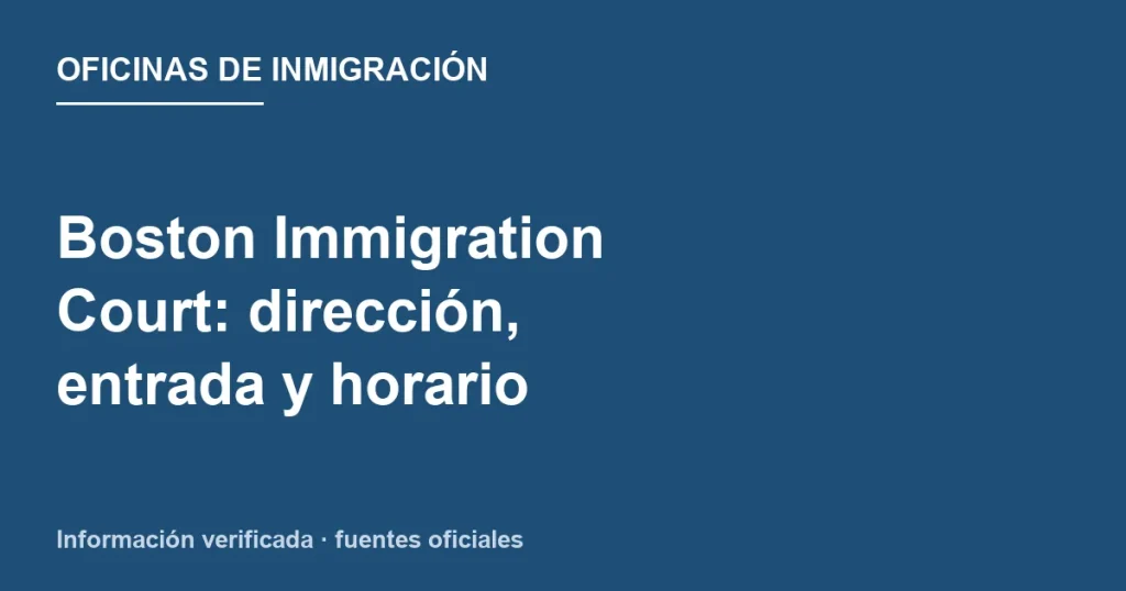 Boston Immigration Court en el JFK Federal Building