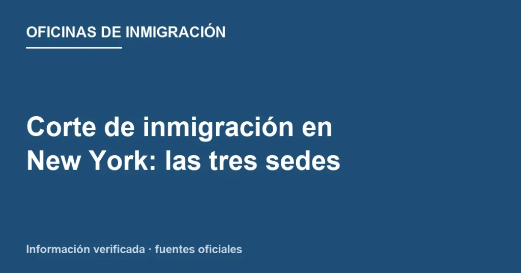 Tres sedes de New York Immigration Court: Broadway, Federal Plaza y Varick