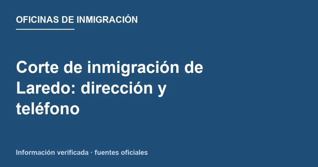 Dirección de Laredo Immigration Court en Jacaman Road